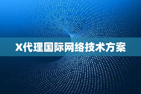 X代理国际网络技术方案