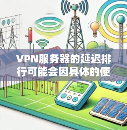 VPN服务器的延迟排行可能会因具体的使用场景、服务器位置、网络环境等因素而有所不同。以下是一些常见的因素和方法,帮助你比较和选择最适合的VPN服务器 VPN服务器的延迟排行可能会因具体的使用场景、服务器位置、网络环境等因素而有所不同。以下是一些常见的因素和方法,帮助你比较和选择最适合的VPN服务器