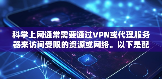 科学上网通常需要通过VPN或代理服务器来访问受限的资源或网络。以下是配置科学上网客户端的一些常见步骤和建议