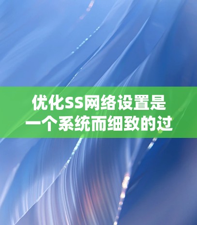 优化SS网络设置是一个系统而细致的过程,以下是分步骤的指导,帮助您提升SS的速度和稳定性