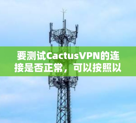 要测试CactusVPN的连接是否正常,可以按照以下步骤进行 要测试CactusVPN的连接是否正常,可以按照以下步骤进行