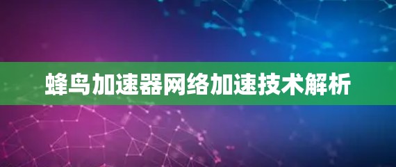 蜂鸟加速器网络加速技术解析 蜂鸟加速器网络加速技术解析