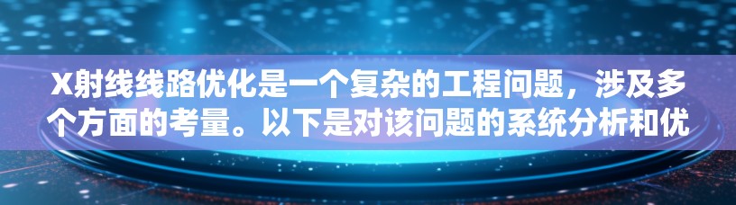 X射线线路优化是一个复杂的工程问题,涉及多个方面的考量。以下是对该问题的系统分析和优化策略 X射线线路优化是一个复杂的工程问题,涉及多个方面的考量。以下是对该问题的系统分析和优化策略